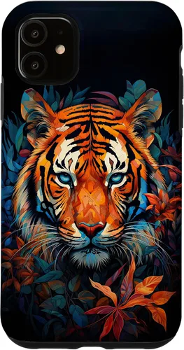 Vista 8 de Watercolor Tiger Face Design Wild Animal Big Cat Tiger Case for iPhone 17