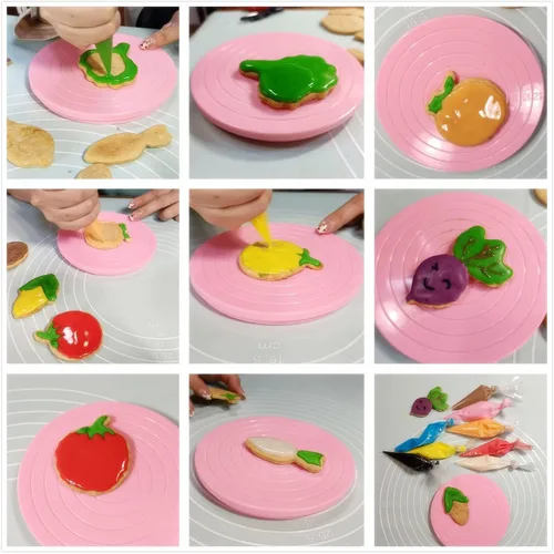 Vista 6 de Cortadores de galletas en forma de vegetales, de 12 piezas, de acero inoxidable, juego de cortadores de fondant para verduras, pastelería, galletas