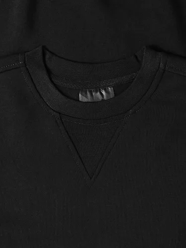 Vista 4 de Hat and Beyond Sudadera de felpa francesa con cuello redondo para hombre