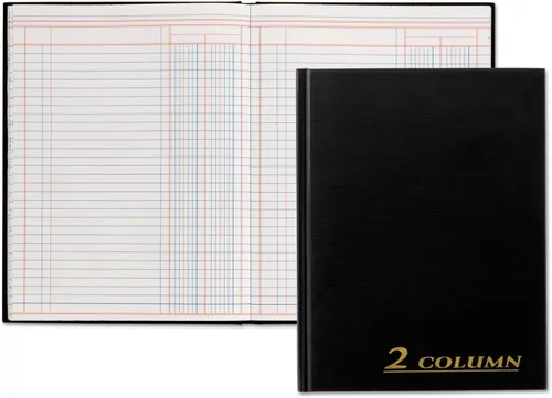 Vista 3 de Adams Libro de cuentas ARB8002M, 2 columnas, cubierta negra, 80 páginas, 7 x 9 1/4