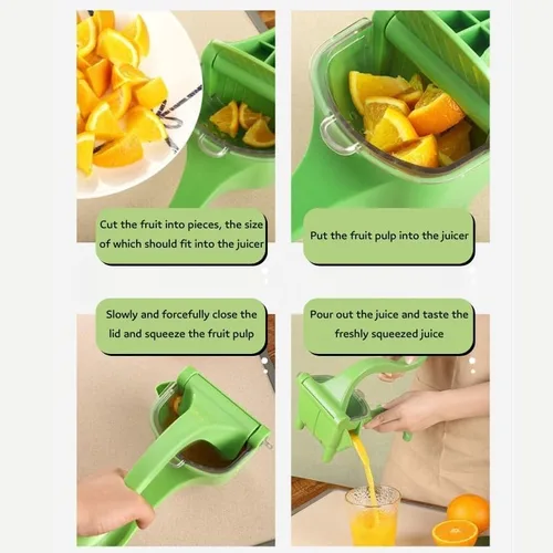 Vista 5 de Exprimidor manual de cítricos – Exprimidor manual de limón para naranja, lima, pomelo – Extractor de jugo resistente – Exprimidor de mano fácil