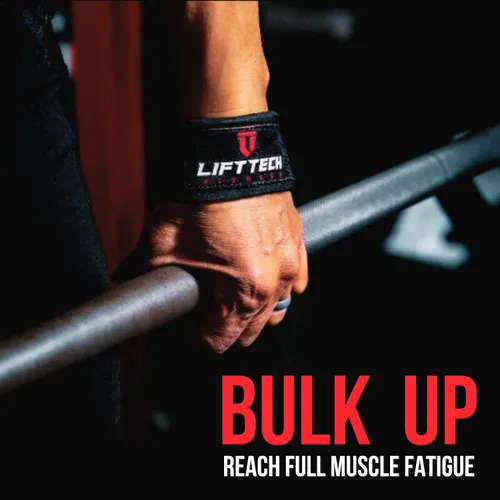 Vista 4 de Lift Tech Fitness Correas de levantamiento de pesas para hombres y mujeres – Correas de gimnasio de algodón para levantamiento de pesas, HIIT