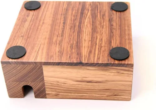 Vista 4 de Estación de tampón de café expreso, soporte para filtro de café, caja de golpeo de expreso, base de madera, cubo de café, gran alternativa