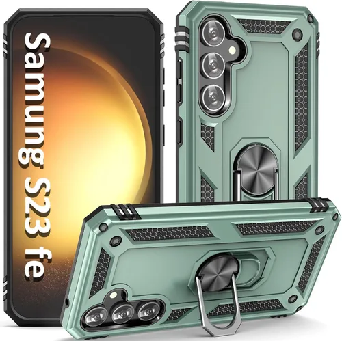 Vista 15 de ADDIT Funda S23 para Samsung Galaxy S23 de 6.1 pulgadas, con anillo de soporte, soporte ajustable, grado militar, protección resistente, a prueba