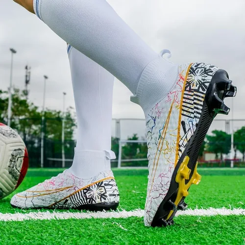 Vista 9 de Zapatos de fútbol para hombre y mujer, zapatos de fútbol para interiores, zapatos de fútbol para exteriores, zapatos de fútbol para niños, tacos