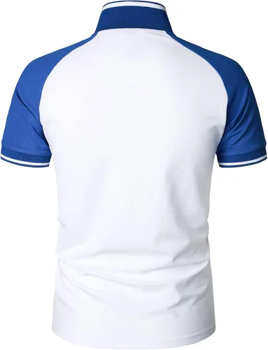 Vista 3 de HOOD CREW Polo de manga corta con cremallera para hombre