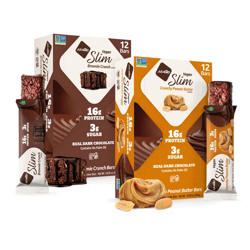 Vista 18 de NuGo Variedad delgada - Brownie Crunch 12 barras y trufa de frambuesa 12 barras, baja en carbohidratos netos, apto para dieta cetogénica, sin