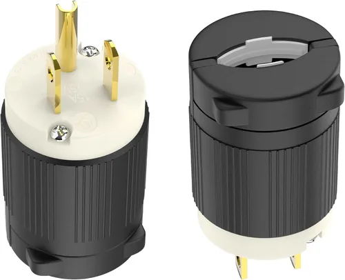 Vista 12 de Cable de extensión NEMA 5-15P con certificación UL para reparación de extremos de repuesto macho de 15 amperios, 110, 120, 125 voltios, 3 puntas, 2