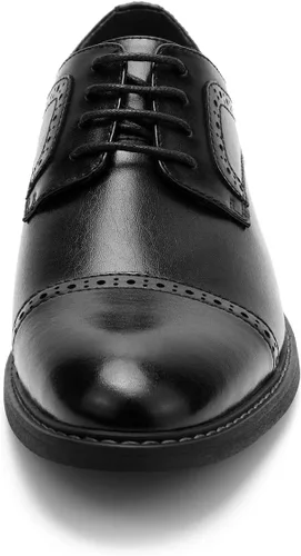 Vista 4 de Temeshu Zapatos de vestir casuales con cordones Oxford para hombre, zapatos de negocios modernos formales clásicos DS08