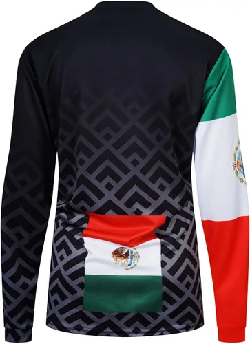 Vista 3 de Keebik Camiseta de ciclismo de montaña para mujer, manga larga MTB México, camiseta de motocycle todoterreno, transpirable, absorbe la humedad