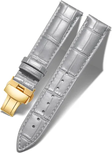 Vista 12 de BINLUN Leather Watch Strap, Quick Release Genuine Leather Replacement Watch Band with Butterfly Deployment Buckle for Men and Women, 12mm-24mm