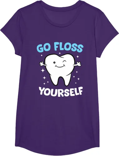 Vista 17 de Camiseta higienista dental, asistente dental, Go Floss Yourself dentista, Negro, S
