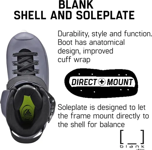 Vista 3 de Rollerblade Blank Team - Patines en línea unisex para adultos, color gris, rendimiento urbano