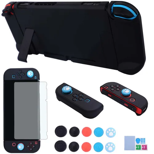 Vista 23 de COMCOOL Dockable Case for Nintendo Switch 3 in 1 Protective Cover Case for Nintendo Switch and Joy-Con Controller with Screen Protector and Thumb
