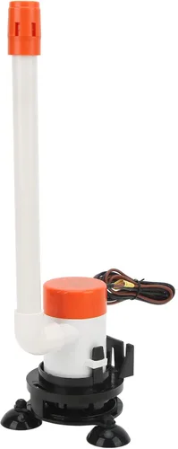Vista 5 de Baitwell Bomba de 12 V 350 GPH 12 V Livewell Bomba aireadora de cebo sumergible portátil inferior para barco marino, bomba de pozo de vida, bomba