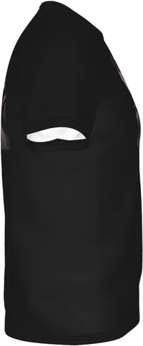 Vista 5 de RAUGAJ Hombre Camiseta Poliéster Gráfico Manga Corta Ropa Negro