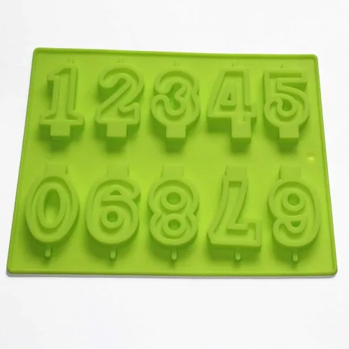 Vista 5 de X-Haibei Molde de silicona de caramelo de velas de números para decoración de helado de pastel de cumpleaños