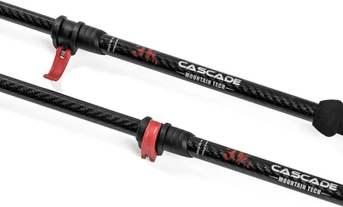 Vista 6 de Cascade Mountain Tech - Bastones de senderismo de fibra de carbono, bastones para caminar o hacer senderismo con seguros ajustables rápidos