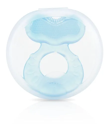 Vista 2 de Nuby Mordedor de silicona EEZ con cerdas, incluye estuche higiénico (paquete de 48)
