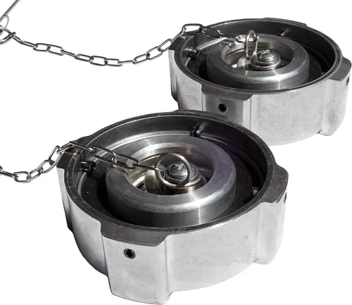 Vista 3 de Llaves iguales par 1/4 vuelta de bloqueo de aluminio diesel tapas de combustible para ciertos Freightliners