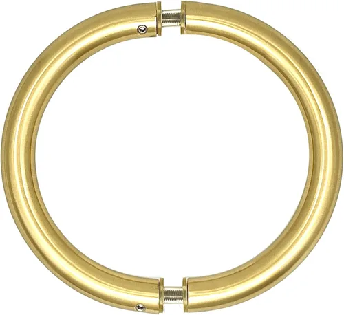 Vista 10 de BRIXWELL HC-6BTB-GP - Manija de puerta de ducha de estilo circular de centro a centro de 6 pulgadas, montaje posterior a trasero, oro de 24 quilates