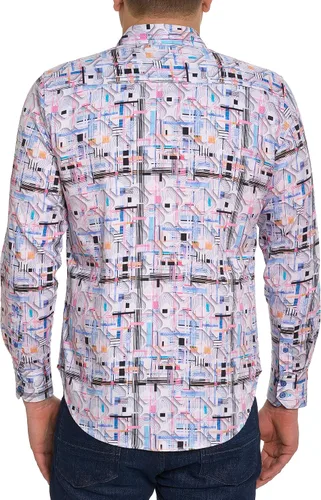 Vista 2 de Robert Graham Camisa tejida de manga larga con botones Kenton para hombre