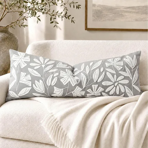 Vista 31 de BlissBlush - Funda de almohada lumbar decorativa de 12 x 20 pulgadas, funda de almohada de terciopelo beige neutro para sofá, sala de estar, cojín