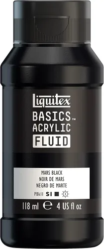 Vista 40 de Liquitex BASICS - Pintura acrílica fluida, botella de 4 onzas, tono permanente carmesí lizarina Super Versatile, Fine Art Pigments; Fluid