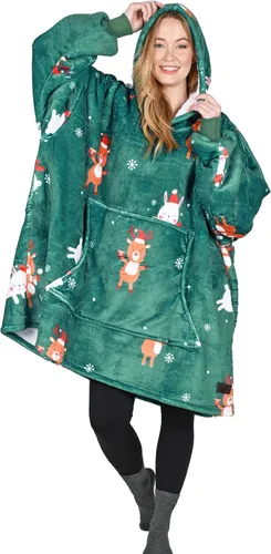 Vista 26 de Catalonia Sudadera con Capucha Manta Extragrande, Cómoda Sudadera Sherpa Usable, Regalo para Ella