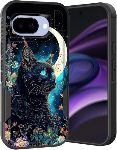 Vista 54 de Funda para Pixel 6A, Híbrida de Doble Capa de Servicio Pesado Resistente a Prueba de Golpes PC Duro + Funda Protectora de Silicona Suave para Google