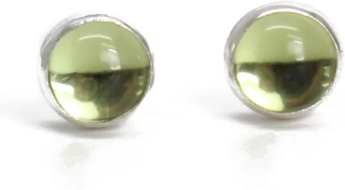Vista 8 de Pequeños Pendientes de 3mm con Gema para Mujeres y Niñas, Engastados Redondos de Plata de Ley 925