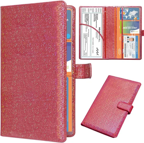 Vista 18 de DMLuna Soporte para Registro de Coche y Seguro, Organizador de Cuero para Documentos de Vehículo en Guantera, Accesorios de Compartimento para Auto