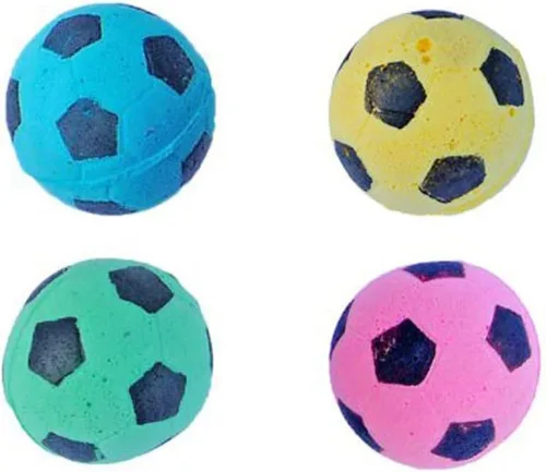Vista 3 de Pelotas de fútbol de espuma para gatos - Paquete de 8