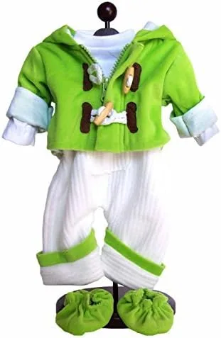 Vista 2 de THE QUEEN'S TREASURES Accesorios de muñeca de 18 pulgadas, juego de 2 soportes de exhibición de ropa de muñeca de madera para tu ropa de muñeca