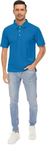 Vista 7 de CRYSULLY Camisa táctica de golf de manga corta para hombre, con botones, estilo militar