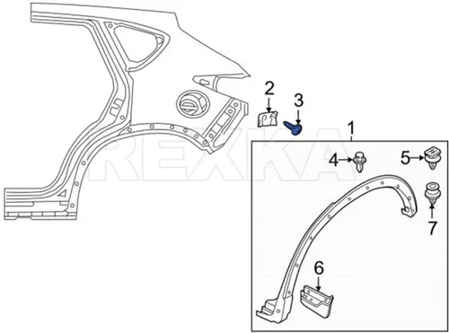Vista 6 de Rexka 10 piezas M5-1.81 x 16 mm Forro de Fender Protector de Salpicaduras Tapa del Parachoques Tornillo de Cabeza Phillips Hexagonal Sems para Mazda