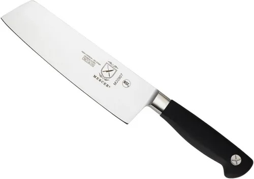 Vista 29 de Cuchillo para carne forjado Mercer Culinary Genesis de 10 pulgadas, Cuchillo rígido, forjado para deshuesar, 15,24 cm, 6", Acero/negro