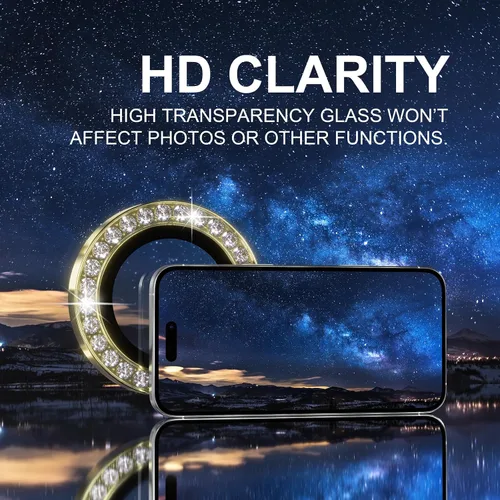 Vista 68 de Choiche Compatible para iPhone 16 Pro/iPhone 16 Pro Max Protector de Lente de Cámara, Vidrio Templado 9H Protector de Pantalla de Cubierta de Cámara