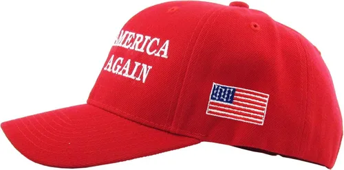 Vista 3 de KBETHOS - Gorra de béisbol ajustable diseño de Donald Trump color rojo