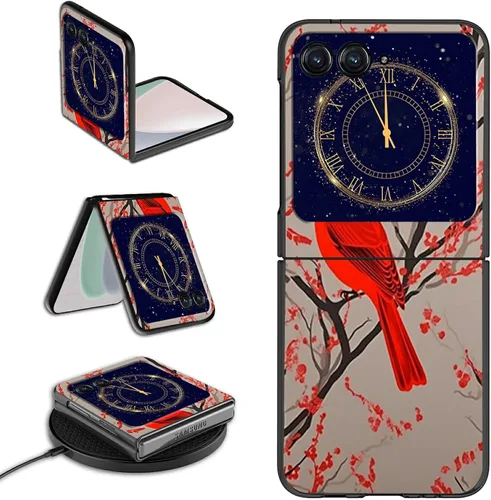 Vista 8 de Rossy Funda para Motorola RAZR 5G, para Moto RAZR 5G, funda delgada y ligera de policarbonato duro a prueba de golpes para Motorola Moto RAZR 5G
