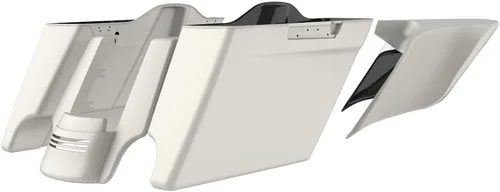 Vista 70 de Cubiertas laterales de alforjas estiradas para motocicleta, extensión extendida para Harley Touring 2014+ - Whisky ámbar Amber Whiskey