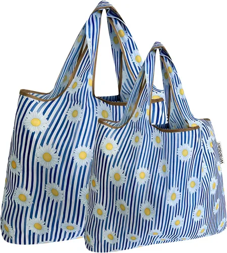 Vista 14 de Bowbear Bolsa de compras reutilizable de nailon plegable (juego de 2), cachemira colorida