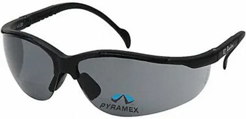 Vista 15 de Pyramex Venture II Bifocal Readers Safety Glasses Protective Eyewear, 2.5 Diopters, Amber Lente lector ámbar 1.5 dioptrías/marco negro