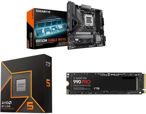 Vista 12 de NEWEGG Combo de memoria CPU de placa base -B550M-A con CPU Ryzen 5 5500 de 6 núcleos de 3.6 GHz y 16 GB (2 x 8 GB) 288 pines PC RAM DDR4 3200 AMD
