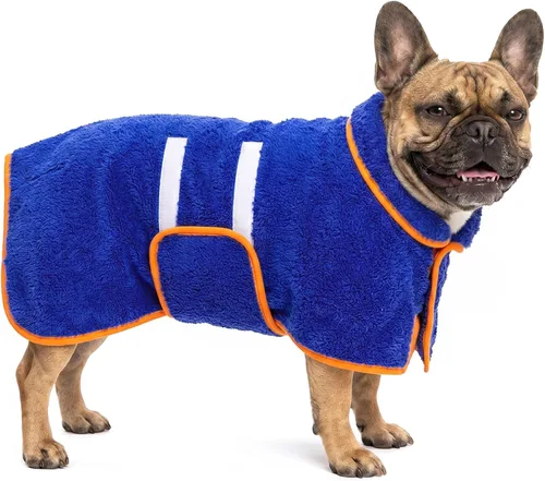 Vista 28 de Bienbee Albornoz para perro, súper absorbente para perros pequeños a Negro