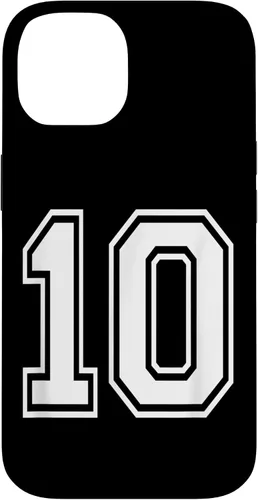 Vista 4 de Number 10 Varsity Style Bold Sports Birthday Case for iPhone 17