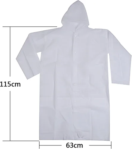 Vista 5 de Mudder - Impermeable portátil para adultos, Poncho para lluvia con capucha y mangas