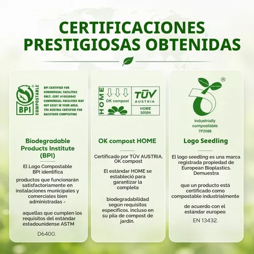 Vista 6 de ANECO Bolsas compostables para residuos de alimentos de 13 galones, 50