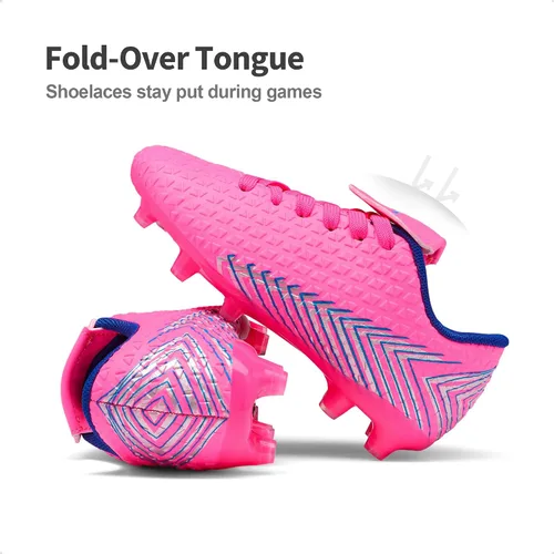 Vista 4 de DREAM PAIRS Boys Girls Outdoor Soccer Cleats Firm Ground Football Shoes for LittleBig Kid