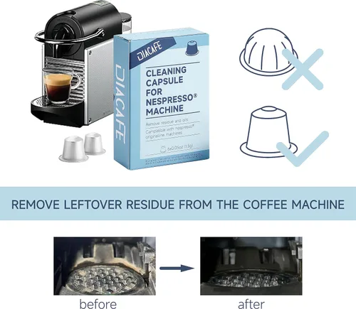 Vista 3 de Cápsula de limpieza compatible con máquina Nespresso, 6 cápsulas de limpieza para cafetera Nespresso Originaline, solución de descalcificación